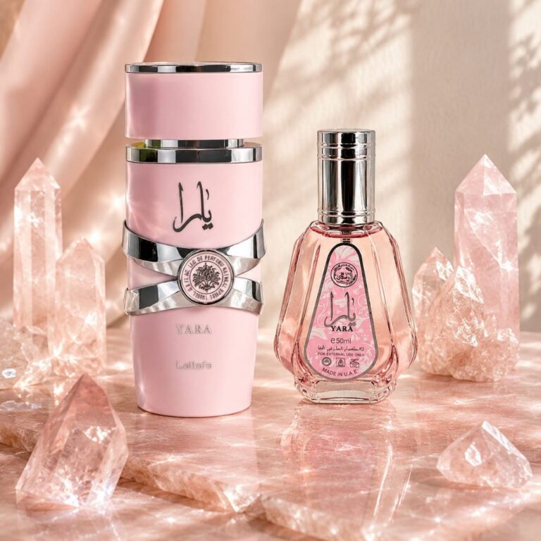 Yara Eau De Parfum perfume bundle with floral tropical vanilla fragrance for women.